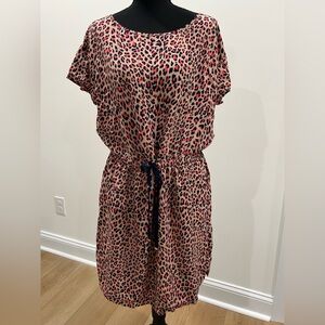 Juicy Couture Leopard Print Mini Dress - Pink and Black Large